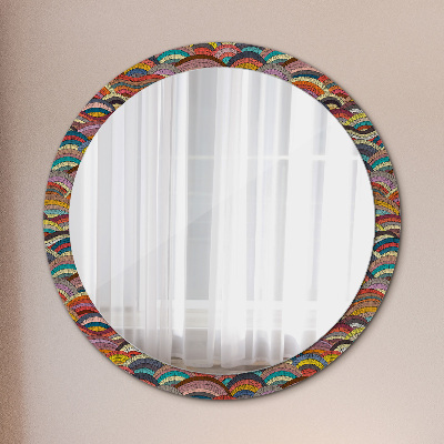 Kulaté dekorativní zrcadlo na zeď Bohemický ornament