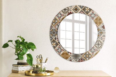 Kulaté zrcadlo s dekorem Turecký vzor