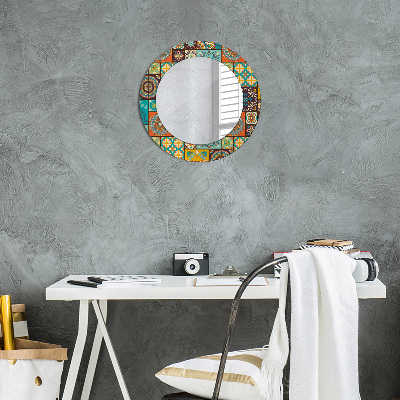 Kulaté zrcadlo s dekorem Arabský vzor