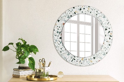 Kulaté zrcadlo s dekorem Přírodní kámen