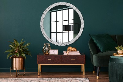 Kulaté dekorativní zrcadlo na zeď Rybí kost