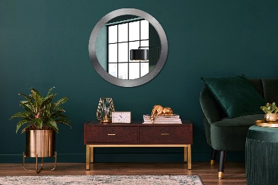 Kulaté zrcadlo s dekorem Lesklá ocel