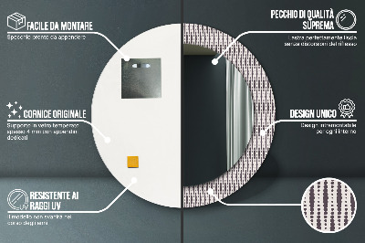 Kulaté zrcadlo s dekorem Geometrický tečka