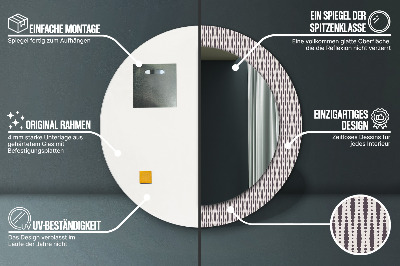 Kulaté zrcadlo s dekorem Geometrický tečka