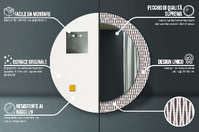 Kulaté zrcadlo s dekorem Geometrický tečka