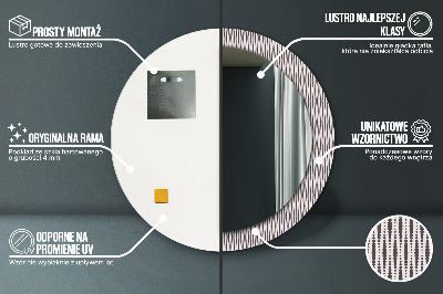 Kulaté zrcadlo s dekorem Geometrický tečka