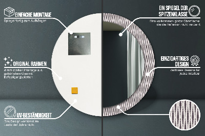 Kulaté zrcadlo s dekorem Geometrický tečka