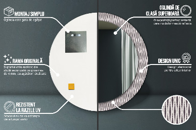 Kulaté zrcadlo s dekorem Geometrický tečka