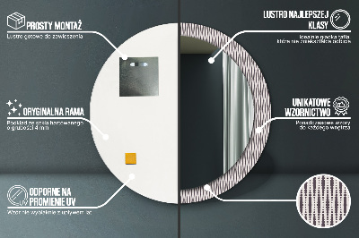 Kulaté zrcadlo s dekorem Geometrický tečka