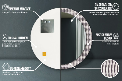 Kulaté zrcadlo s dekorem Geometrický tečka