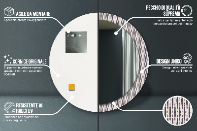 Kulaté zrcadlo s dekorem Geometrický tečka