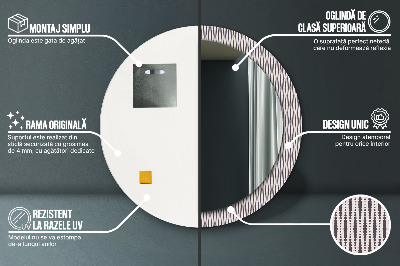 Kulaté zrcadlo s dekorem Geometrický tečka