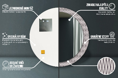 Kulaté zrcadlo s dekorem Geometrický tečka