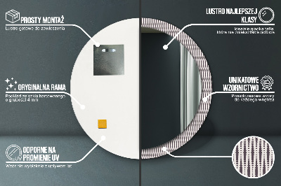 Kulaté zrcadlo s dekorem Geometrický tečka