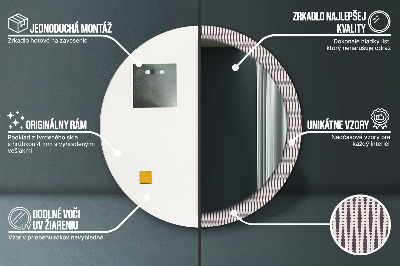 Kulaté zrcadlo s dekorem Geometrický tečka