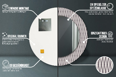 Kulaté zrcadlo s dekorem Geometrický tečka