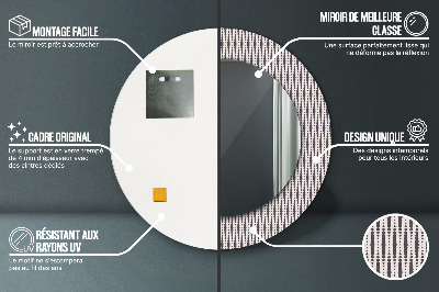 Kulaté zrcadlo s dekorem Geometrický tečka