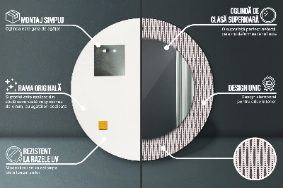 Kulaté zrcadlo s dekorem Geometrický tečka