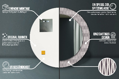 Kulaté zrcadlo s dekorem Geometrický tečka