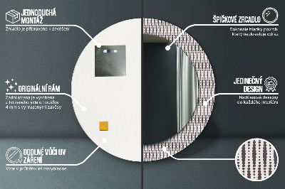 Kulaté zrcadlo s dekorem Geometrický tečka