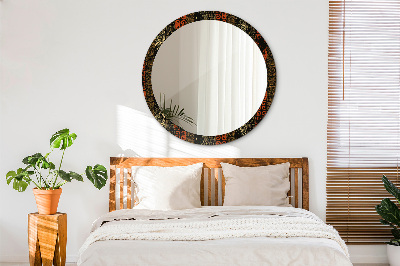 Kulaté dekorativní zrcadlo na zeď Grunge abstract vzorec