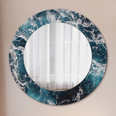 Kulaté zrcadlo s dekorem Turbulentní moře