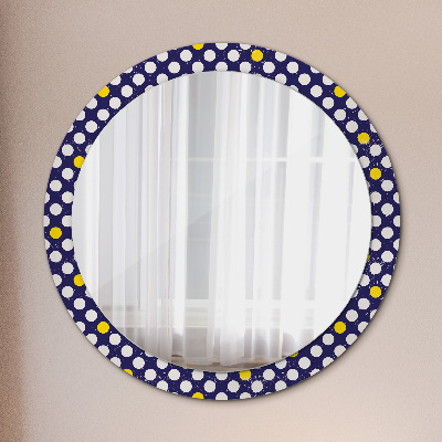 Kulaté zrcadlo s dekorem Retro tečky