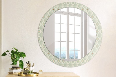 Kulaté dekorativní zrcadlo na zeď Lehký vintage vzor