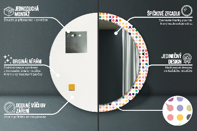 Kulaté dekorativní zrcadlo na zeď Bezproblémové vícenásobné