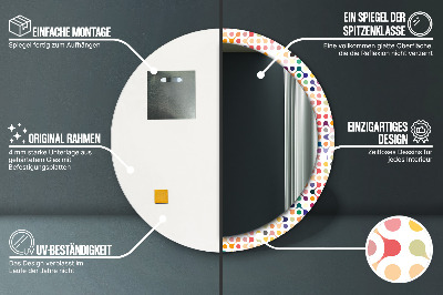 Kulaté dekorativní zrcadlo na zeď Bezproblémové vícenásobné