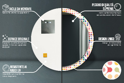 Kulaté dekorativní zrcadlo na zeď Bezproblémové vícenásobné