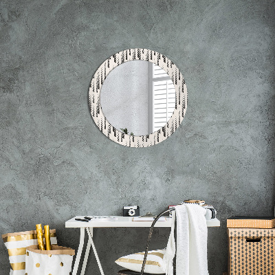 Kulaté dekorativní zrcadlo na zeď Pruhovaný vzor