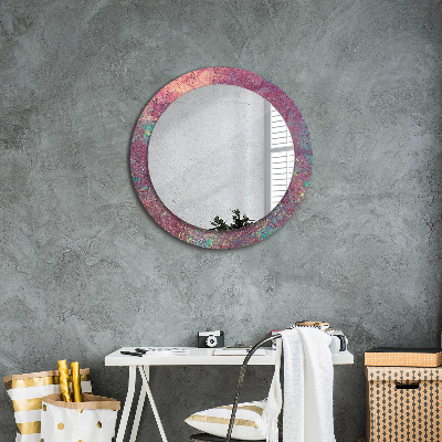 Kulaté zrcadlo s dekorem Festival barev