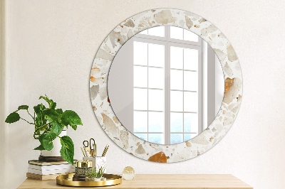Kulaté zrcadlo tištěný rám Lastrické pozadí