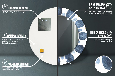 Kulaté dekorativní zrcadlo na zeď Moon mandala