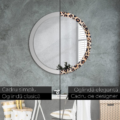 Kulaté dekorativní zrcadlo na zeď Divoký vzorec