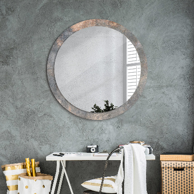 Kulaté dekorativní zrcadlo na zeď Vintage beton