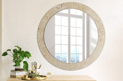 Kulaté dekorativní zrcadlo na zeď Přírodní kámen