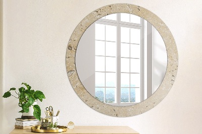 Kulaté dekorativní zrcadlo na zeď Přírodní kámen