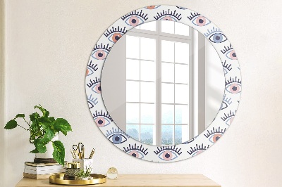 Kulaté dekorativní zrcadlo na zeď Styl moderních očí