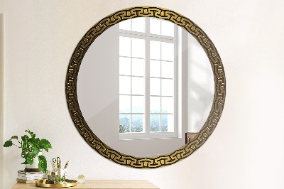 Kulaté dekorativní zrcadlo na zeď Řecký ozdoba