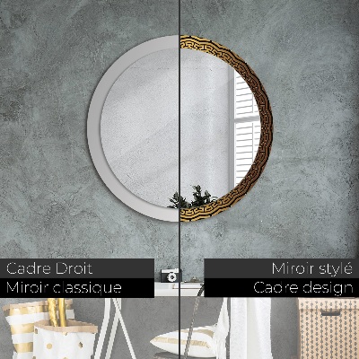 Kulaté dekorativní zrcadlo na zeď Řecký ozdoba