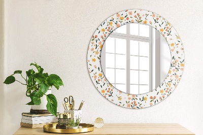 Kulaté dekorativní zrcadlo na zeď Malé sladké květy