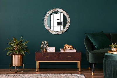 Kulaté dekorativní zrcadlo na zeď Malé sladké květy