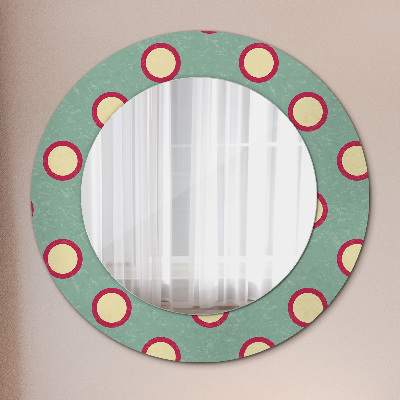 Kulaté dekorativní zrcadlo na zeď Tečky