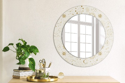 Kulaté dekorativní zrcadlo na zeď Mystický esoterický vzorec