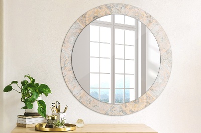 Kulaté dekorativní zrcadlo na zeď Shabby mozaika