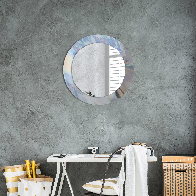 Kulaté dekorativní zrcadlo na zeď Holografická textura