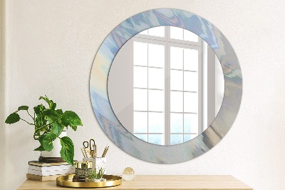 Kulaté dekorativní zrcadlo na zeď Holografická textura