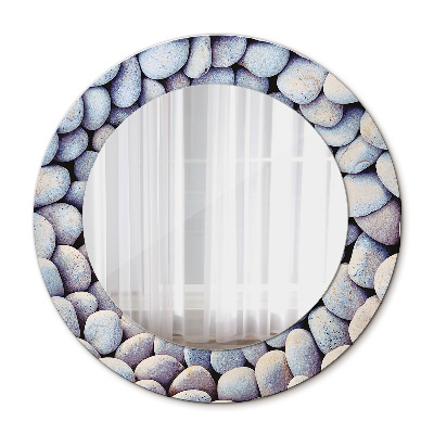 Kulaté dekorativní zrcadlo na zeď Kolo mořských kamenů